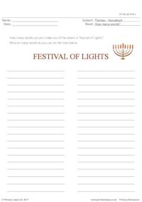 Festival of Lights - How Many Words?