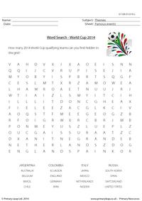 World Cup 2014 - Word Search