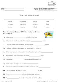 Cloze Exercise - Volcanoes